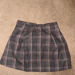 Plaid Women's Skirt - Black and Red